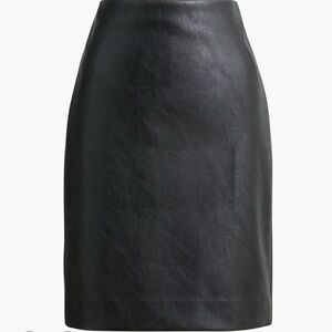 J. Crew Black faux Leather Mini Skirt
